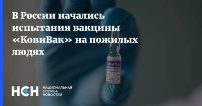 В России начались испытания вакцины «КовиВак» на пожилых людях - nsn.fm - Россия