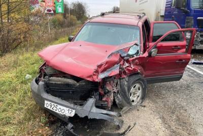 Три автомашины столкнулись на Казанском тракте в Марий Эл