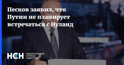 Песков заявил, что Путин не планирует встречаться с Нуланд