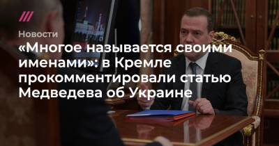 «Многое называется своими именами»: в Кремле прокомментировали статью Медведева об Украине