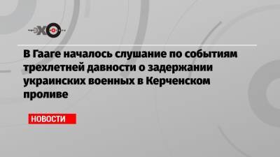 В Гааге началось слушание по событиям трехлетней давности о задержании украинских военных в Керченском проливе