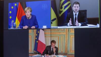 Зеленский рассказал о «важном разговоре» с Меркель и Макроном