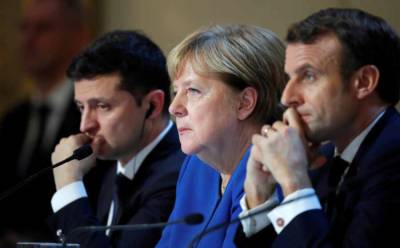 Зеленский обсудил с Меркель и Макроном Донбасс и встречу в нормандском формате
