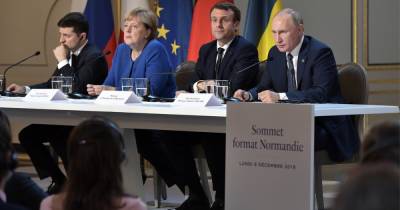 "Если целесообразно, то можно": Путин обсудил с Меркель и Макроном "нормандскую" встречу