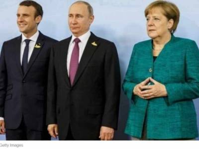 Переговоры Путина, Меркель и Макрона