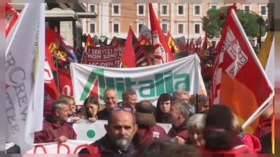 Забастовка и протесты в Риме