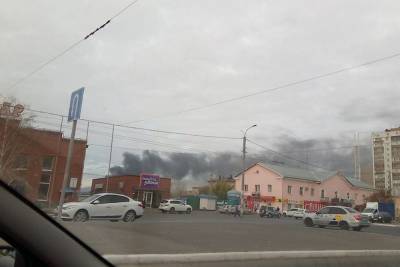 В Оренбурге замечено сильное возгорание