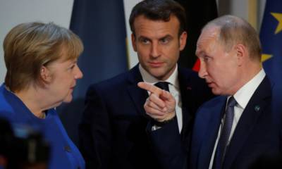 Меркель, Макрон и Путин договорились активизировать "нормандский формат"