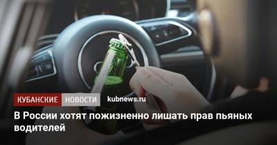В России хотят пожизненно лишать прав пьяных водителей