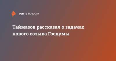 Таймазов рассказал о задачах нового созыва Госдумы