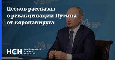 Песков рассказал о ревакцинации Путина от коронавируса