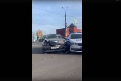 В Рязани произошло ДТП с полицейским автомобилем