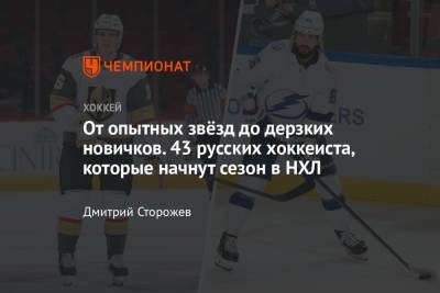 Список россиян, которые начнут сезон-2021/2022 в НХЛ, Овечкин, Панарин, Кучеров, Капризов