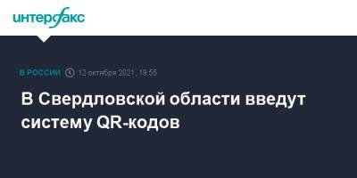 В Свердловской области введут систему QR-кодов