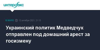 Украинский политик Медведчук отправлен под домашний арест за госизмену