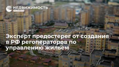 Эксперт Ирина Генцлер предостерегла от создания в России регоператоров по управлению жильем