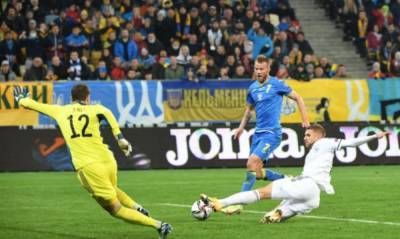 Сборная Украины по футболу сыграла вничью с Боснией и Герцеговиной в отборочном матче ЧМ-2022