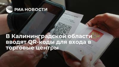 В Калининградской области с 16 октября вводят QR-коды для входа в ТЦ и магазины