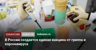 В России создается единая вакцина от гриппа и коронавируса