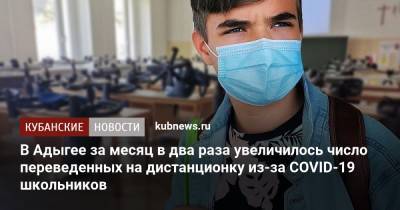 В Адыгее за месяц в два раза увеличилось число переведенных на дистанционку из-за COVID-19 школьников