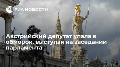 Депутат парламента Австрии Хольцляйтнер упала в обморок во время выступления на заседании