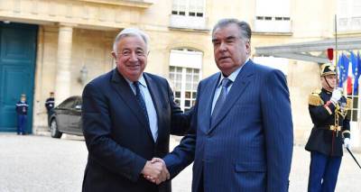 Эмомали Рахмон встретился с Председателем Сената Франции Жераром Ларше