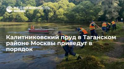 Комплекс городского хозяйства Москвы: Калитниковский пруд в Таганском районе приведут в порядок