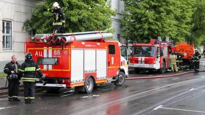 Пожарные ликвидировали возгорание на Котляковской улице в Москве