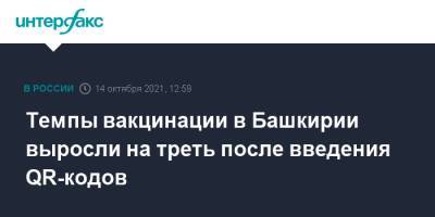 Темпы вакцинации в Башкирии выросли на треть после введения QR-кодов