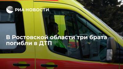 В Ростовской области три брата погибли в ДТП, их мать была за рулем