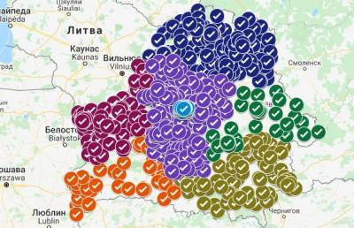 На сайте Минздрава заработала интерактивная карта с пунктами вакцинации в Беларуси