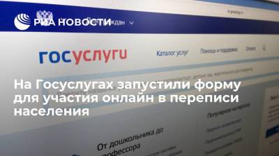 На Госуслугах запустили форму для участия онлайн во Всероссийской переписи населения