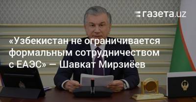 «Узбекистан не ограничивается формальным сотрудничеством с ЕАЭС» — Шавкат Мирзиёев