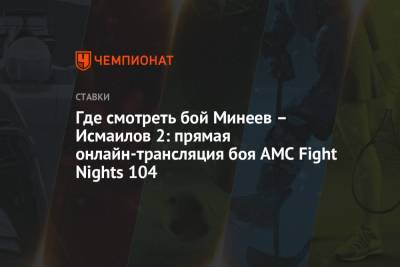 Где смотреть бой Минеев – Исмаилов 2: прямая онлайн-трансляция боя AMC Fight Nights 104