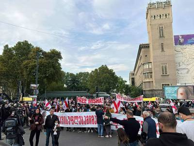 В Тбилиси сторонники Саакашвили проводят многотысячный митинг