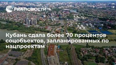 Кубань сдала более 70 процентов соцобъектов, запланированных по нацпроектам на 2021 год