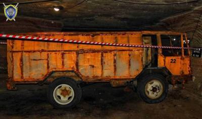 Машина врезалась в стенку горной выработки на руднике «Беларуськалия»