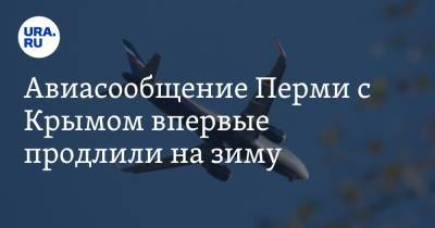 Авиасообщение Перми с Крымом впервые продлили на зиму