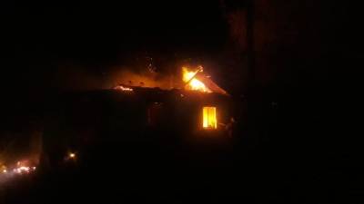 В Измалковском районе сгорел дом