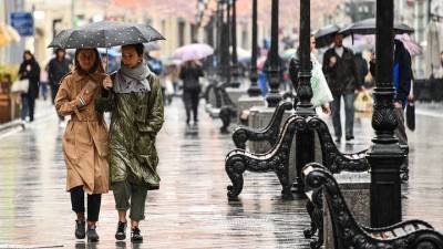 Москвичам пообещали сильный дождь и ветер в пятницу