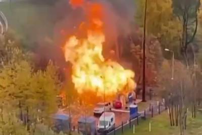 Человек пострадал при пожаре на газовой подстанции в Москве
