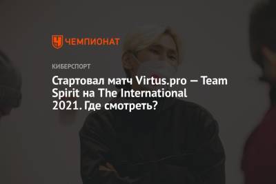 Стартовал матч Virtus.pro — Team Spirit на The International 2021. Где смотреть?