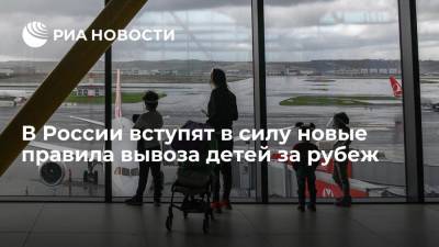 Новые правила вывоза детей за рубеж вступят в силу в России 17 октября