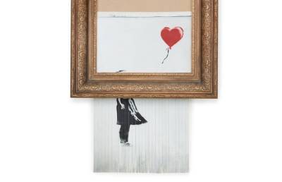 Изрезанную шредером картину Бэнкси «Девочка с воздушным шаром» продали на аукционе за $25 млн – она подорожала в 18 раз