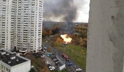 В Москве загорелась газовая подстанция