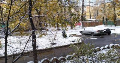 Первый снег выпал в Хабаровске