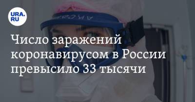 Число заражений коронавирусом в России превысило 33 тысячи