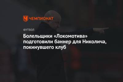 Болельщики «Локомотива» подготовили баннер для Николича, покинувшего клуб