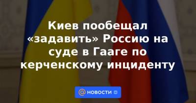 Киев пообещал «задавить» Россию на суде в Гааге по керченскому инциденту