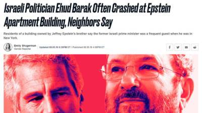 Новая книга рассказала, как Эхуд Барак "пытался помочь педофилу Джеффри Эпштейну"